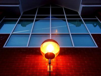 Warm Lamp Cool Sky by Mike Parsons