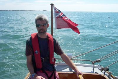 Andy at the helm