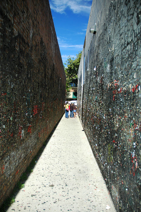 Infamous Gum Alley in Downtown San Luis Obispo