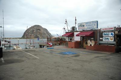View of Morro Rock from the Embarcadero.