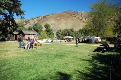 Long shot of the Union camp