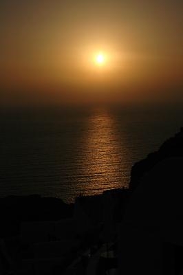 sunset at Oia
