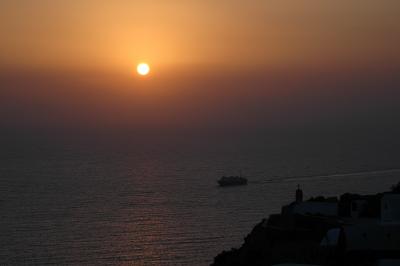 sunset at Oia