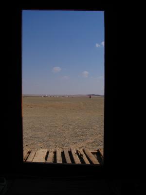 The desert beyond the door