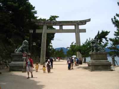 Stone torii leading to the shrine
