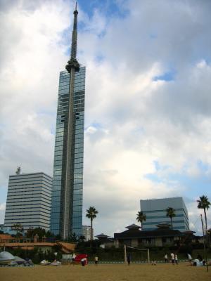 Fukuoka Tower from the beach