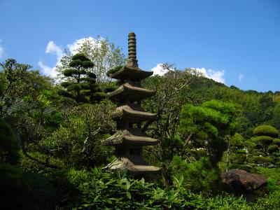 Stone pagoda in the garden