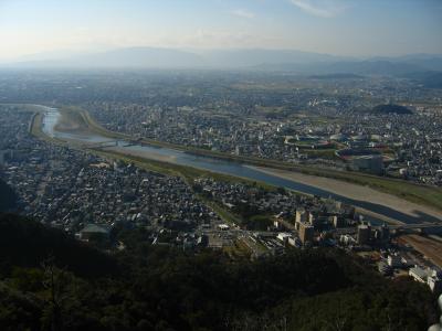 View over Gifu and the Nagara-gawa