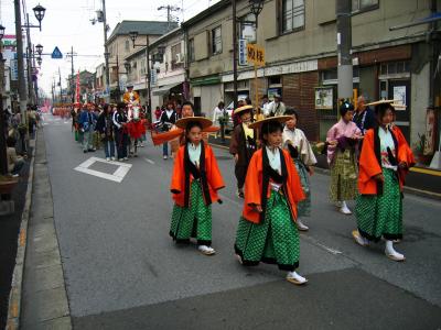 Local girls in traditional dress