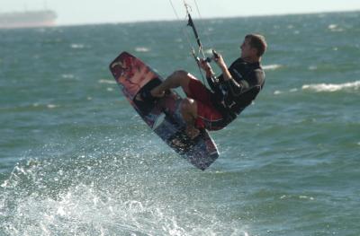 Kite surf, jump 01