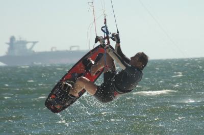 Kite surf, jump 05