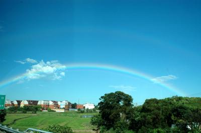 Rainbow on the road