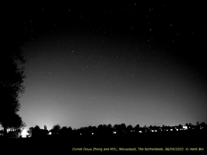 Comet Ikeya Zhang near M31
