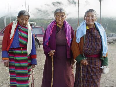 BHUTAN STUDIES 'Gomchen'(lay female monk), we picked up on way to Kurjey Festival