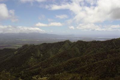 pearl harbor in the foreground, tiny diamond head way in the distance, can you see it?

diamond head crater view #5