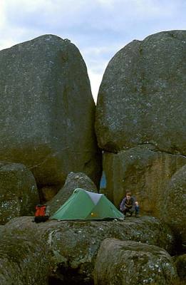 Andrew With Tent Amongst Boulders.jpg
