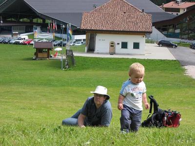 Ralph and S2 on grassy slope