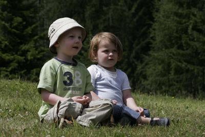 Luis and Jemima checking out the view