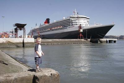 The Queen Mary in Lisbon and Luis
