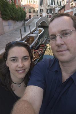 Kylie and Ralph on bridge in down town Venice