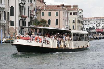 Ferry on the grand canal (we caught this up the canal and walked back)