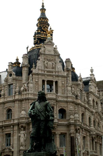 One of Antwerps main streets