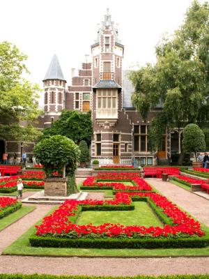 The gardens at the Antwerp Zoo.  The zoo was founded in 1843.