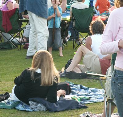 Me on blanket at Jazz & Fireworks