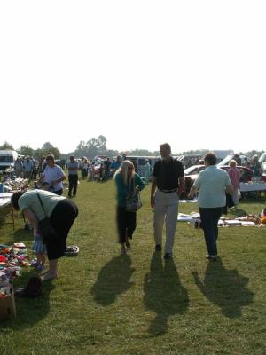 Brother and sister at the Boot Fair