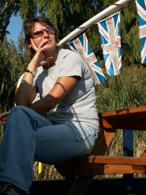 Erin on the boat trip
