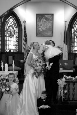 Bride and Groom w kids bw.jpg