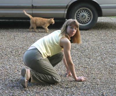 What the heck is she doing?