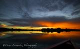 Sunset - Amazone River Delta.