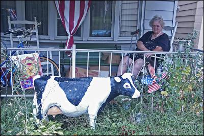 Mary Ellen and her Cement Cow